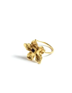 Best ANILLO FLOR CRISTAL DORADO Anillos
