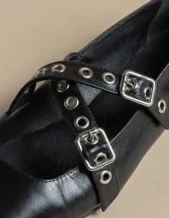 Outlet BAILARINA NEGRA DOBLE HEBILLA Zapatos