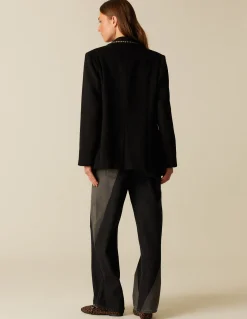 Hot BLAZER NEGRO TACHUELAS PLATEADAS Blazers