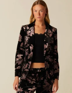 Discount BLAZER TERCIOPELO FLOR Blazers