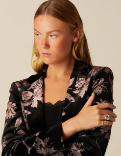 Discount BLAZER TERCIOPELO FLOR Blazers