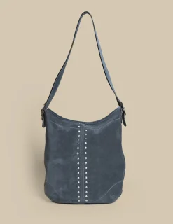 Fashion BOLSO GR SERRAJE AZUL TACHAS Bolsos