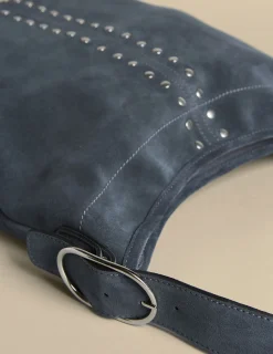 Fashion BOLSO GR SERRAJE AZUL TACHAS Bolsos