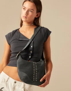 Hot BOLSO SERRAJE AZUL TACHAS Bolsos