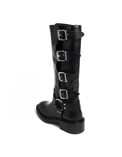 Cheap Botas hebillas negras Zapatos