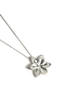 Flash Sale CADENA FLOR PICOS PLATEADA Collares Y Gargantillas