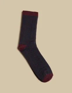 Best CALCETIN ESPIGA AZUL Calcetines