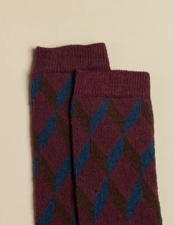 Cheap CALCETIN GEOMéTRICO AZUL Calcetines|Calcetines