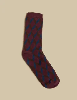 Cheap CALCETIN GEOMéTRICO AZUL Calcetines