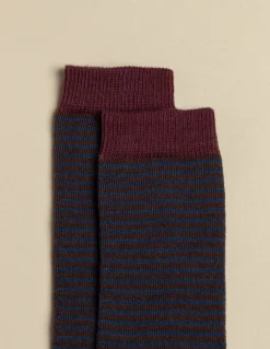 Outlet CALCETIN RAYAS AZUL Calcetines|Calcetines