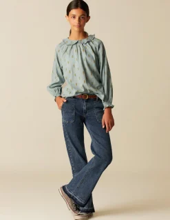 Flash Sale CAMISA AZUL FLOR PEQUEÑA Camisas