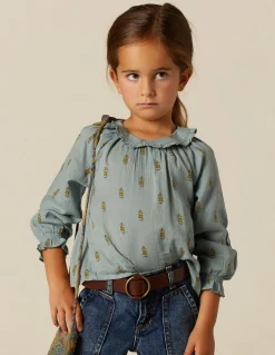 Store CAMISA AZUL FLOR PEQUEÑA Camisas