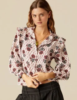 Flash Sale CAMISA FLOR BUTI OCRE Camisas