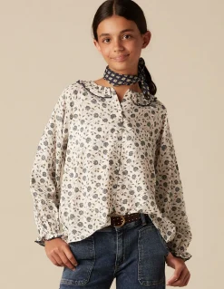 Cheap CAMISA FLOR PESPUNTE AZUL Camisas
