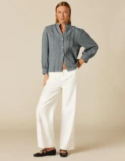 Best CAMISA FLOR RAMITO AZUL Camisas