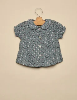 Best Sale CAMISA FLOR RAMITO AZUL Camisas
