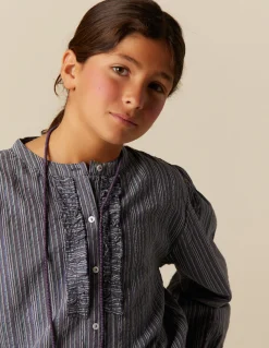 Cheap CAMISA RAYA AZUL LUREX Camisas