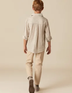 New CAMISA RAYA AZUL MOSTAZA Camisas