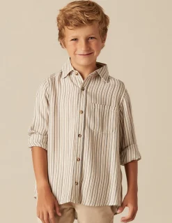 Clearance CAMISA RAYA AZUL MOSTAZA Camisas