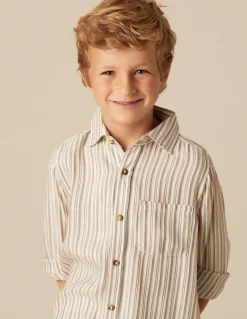 Clearance CAMISA RAYA AZUL MOSTAZA Camisas