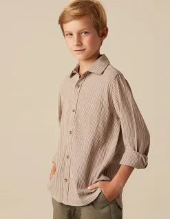 Fashion CAMISA RAYA MARRÓN Camisas