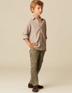 Discount CAMISA RAYA MARRÓN Camisas