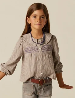 Fashion CAMISA RAYA MARRÓN NIDOS Camisas