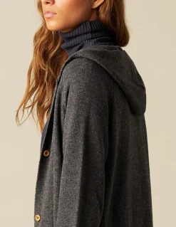 Discount CHAQUETA LARGA CAPUCHA ANTRACITA Punto