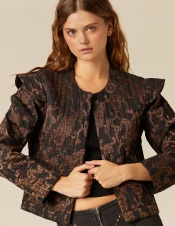 Best Sale CHAQUETA PAISLEY NEGRA Ropa De Abrigo