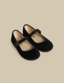 New CHINAS TERCIOPELO NEGRO Zapatos