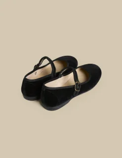 New CHINAS TERCIOPELO NEGRO Zapatos