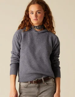 Store JERSEY AZUL JASPEADO CAPUCHA Punto