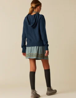 New JERSEY AZUL OSCURO CAPUCHA Punto