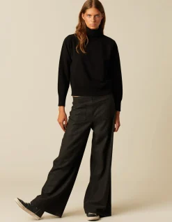 Best PANTALÓN ANCHO DIBUJO GRIS Pantalones
