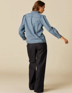Sale PANTALÓN ANCHO ESPIGA Pantalones