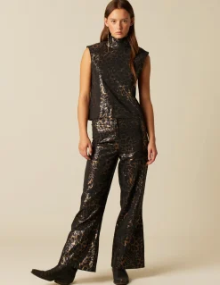 Online PANTALÓN ANIMAL PRINT BRILLO Pantalones
