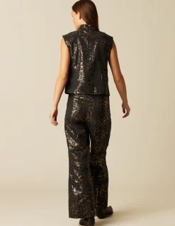 Online PANTALÓN ANIMAL PRINT BRILLO Pantalones