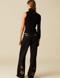 Flash Sale PANTALÓN BORDADO FLOR Denim|Pantalones