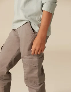 Best Sale PANTALÓN CARGO LARGO GRIS CLARO Pantalones