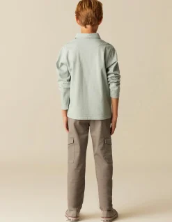 Best Sale PANTALÓN CARGO LARGO GRIS CLARO Pantalones