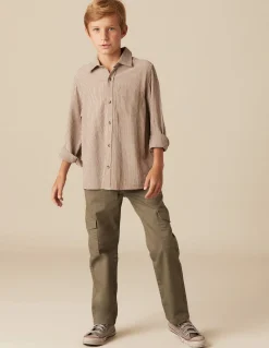 Cheap PANTALÓN CARGO LARGO VERDE Pantalones