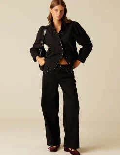 Online PANTALÓN DENIM TACHUELAS Denim|Pantalones