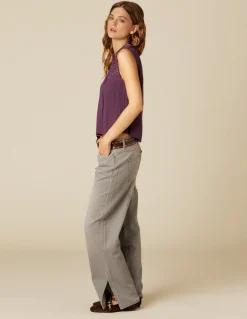 Sale PANTALÓN GRIS RECTO COSTURAS Denim|Pantalones