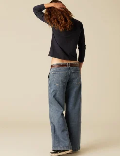 Online PANTALÓN NN BORDADO AZUL Denim|Pantalones