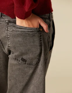 Cheap PANTALÓN NN BORDADO GRIS Denim|Pantalones