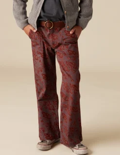 Outlet PANTALÓN PRINT CONTRASTE Denim|Pantalones