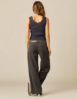 Shop PANTALÓN TACHAS SOLES GRIS Denim|Pantalones