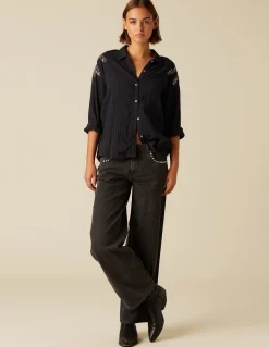 Online PANTALÓN TACHUELAS GRIS Denim|Pantalones