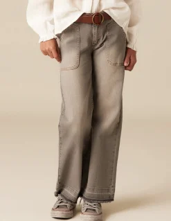 Clearance PantalÓn wide leg vaquero gris claro Denim|Pantalones