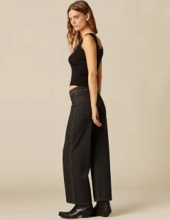 New TOP CANALé ENCAJE NEGRO Tops